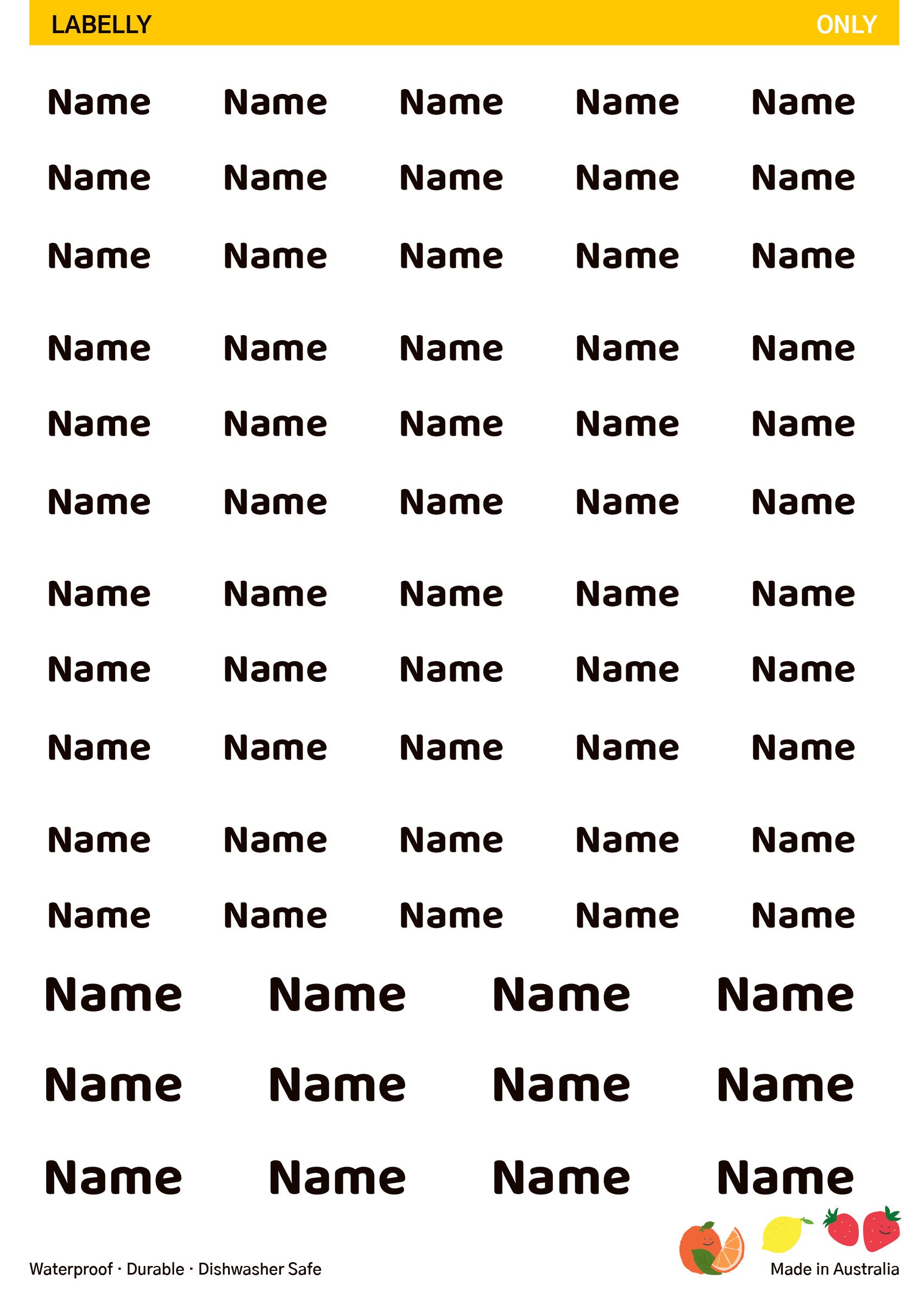 Name Only Stickers