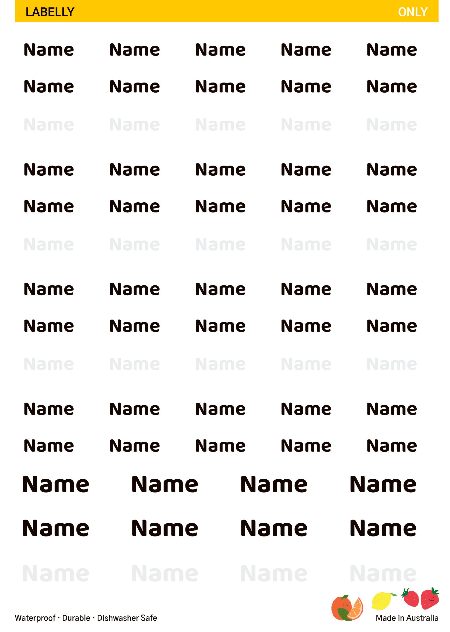 Name Only Stickers