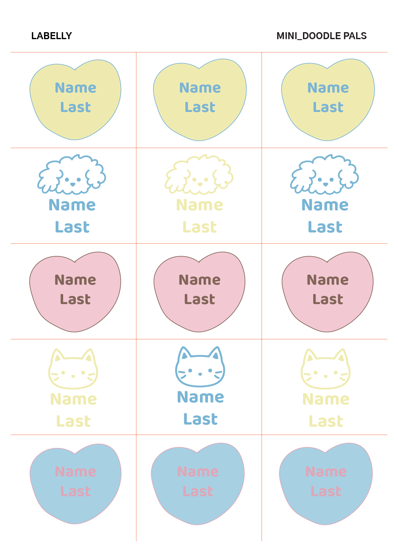 Mini Name Stickers