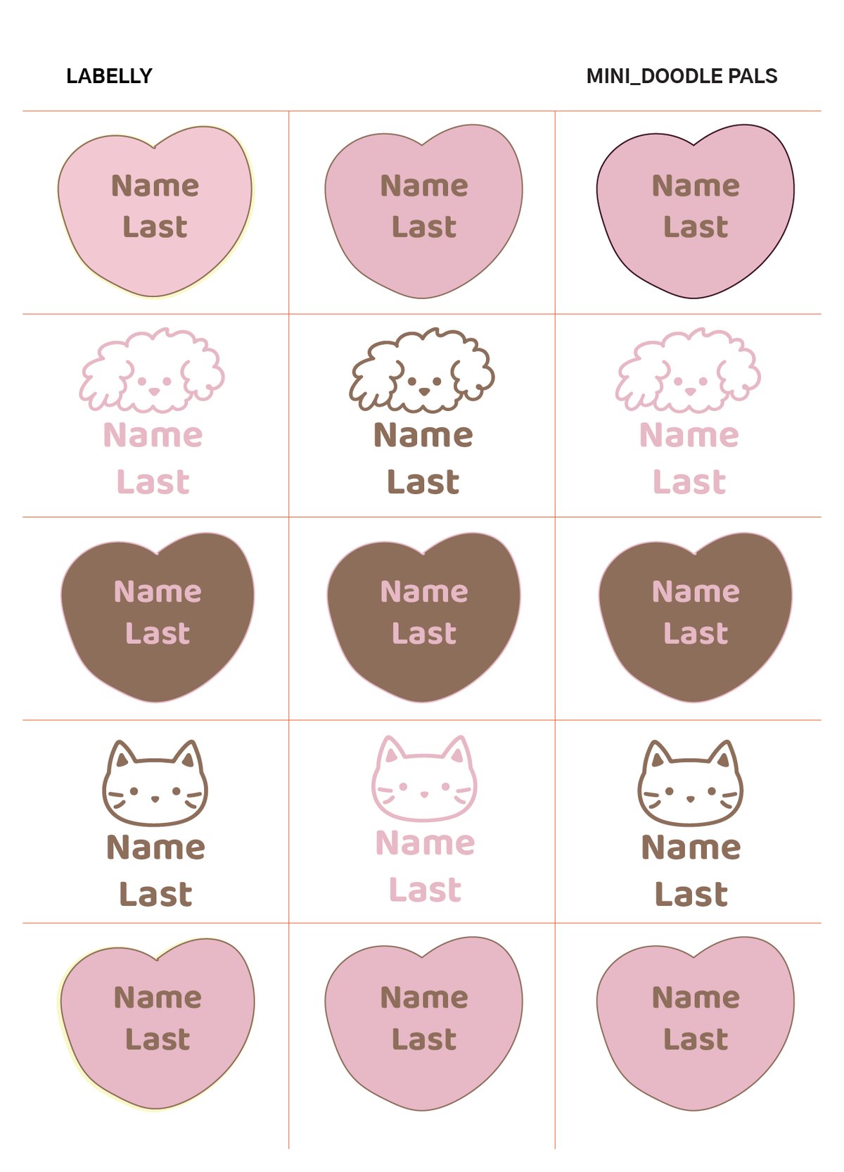 Mini Name Stickers