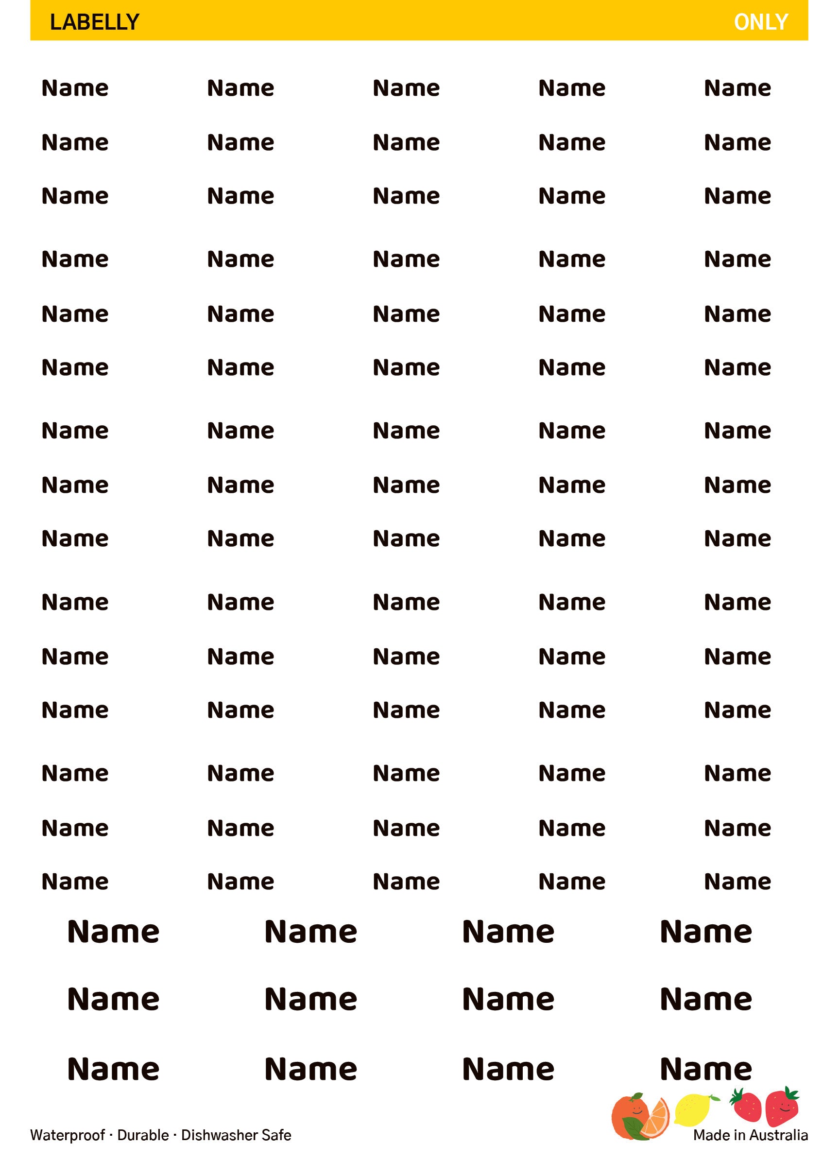 Name Only Stickers