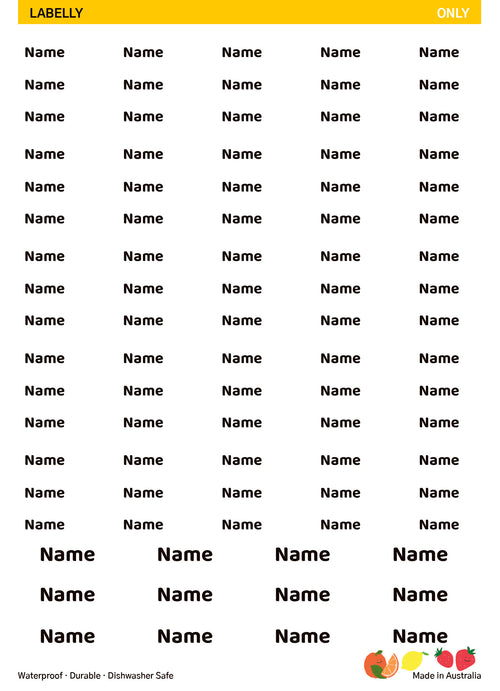Name Only Stickers