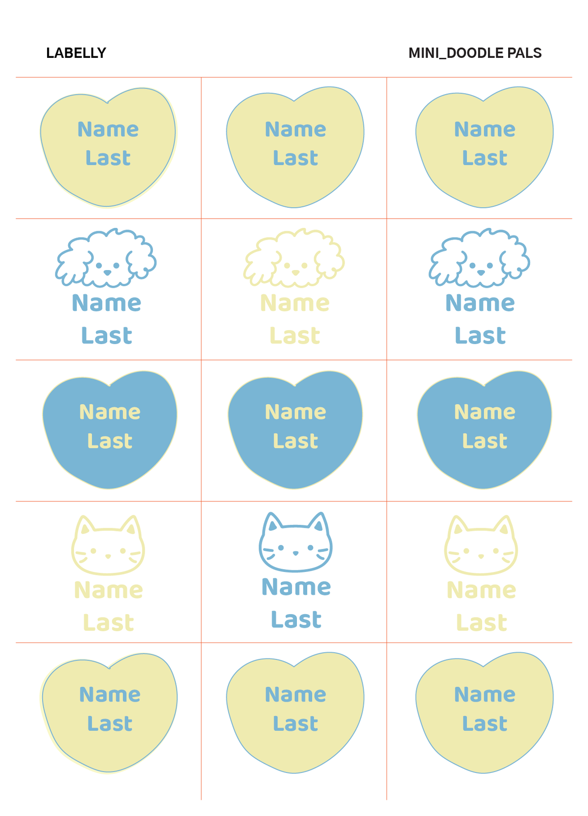 Mini Name Stickers