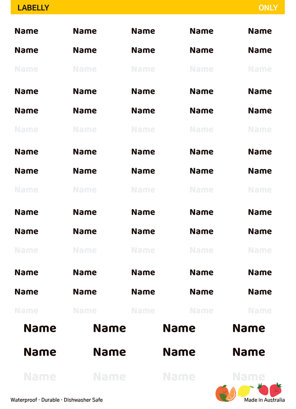 Name Only Stickers