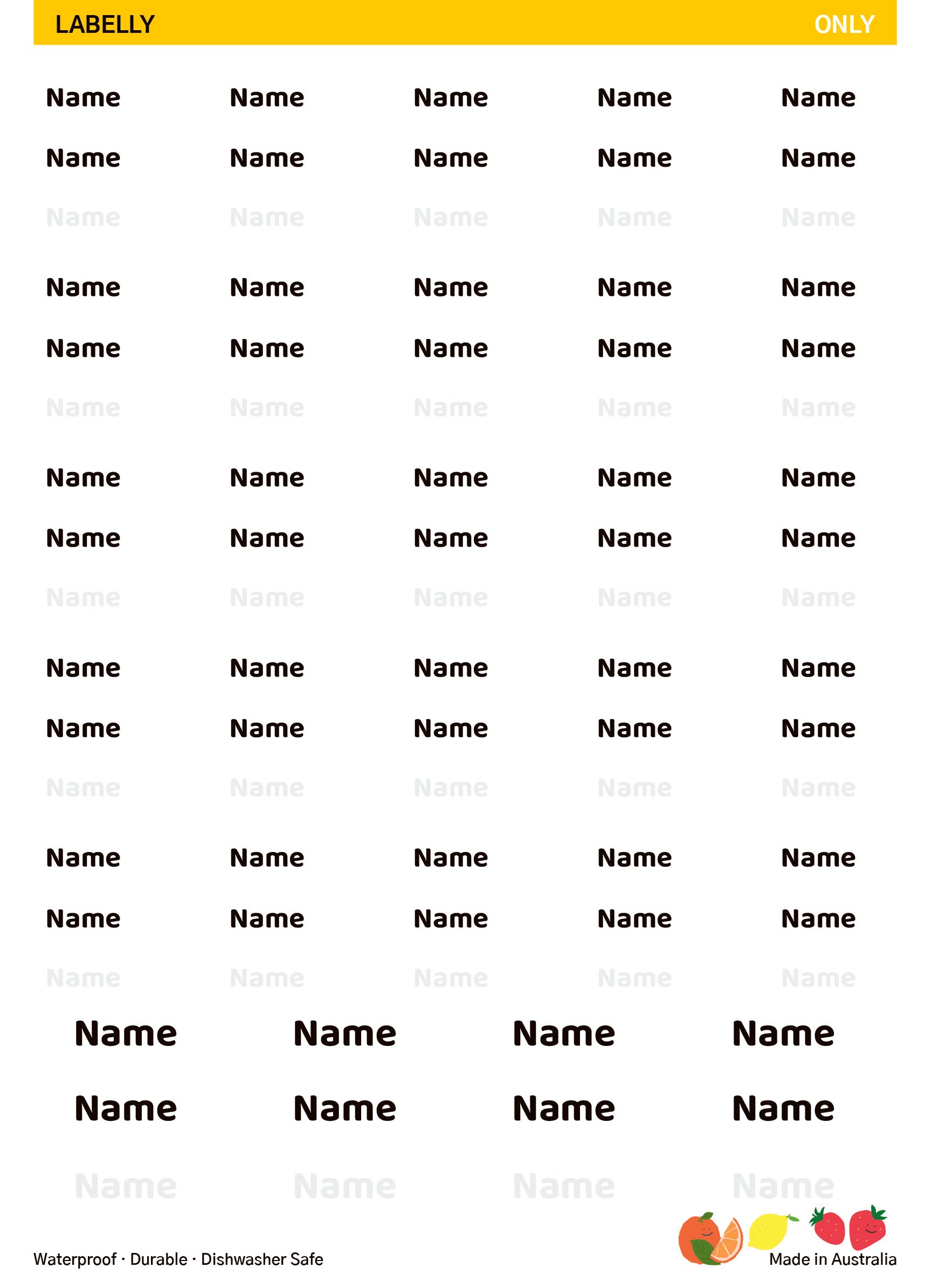 Name Only Stickers