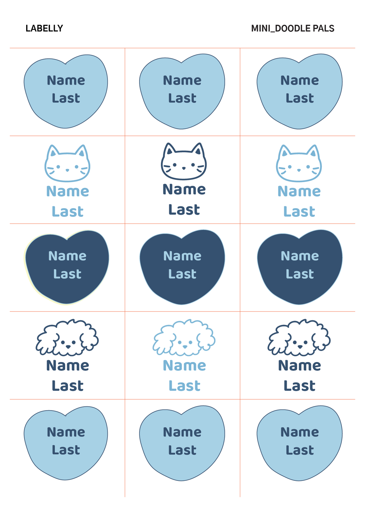 Mini Name Stickers