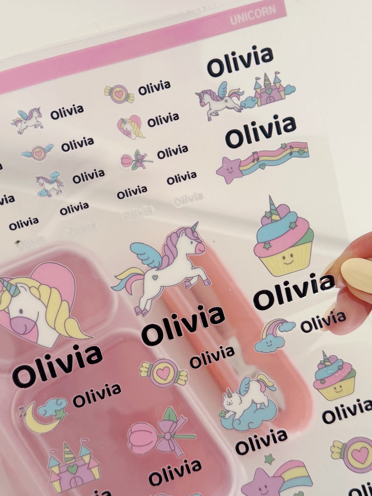 Unicorn Name Stickers