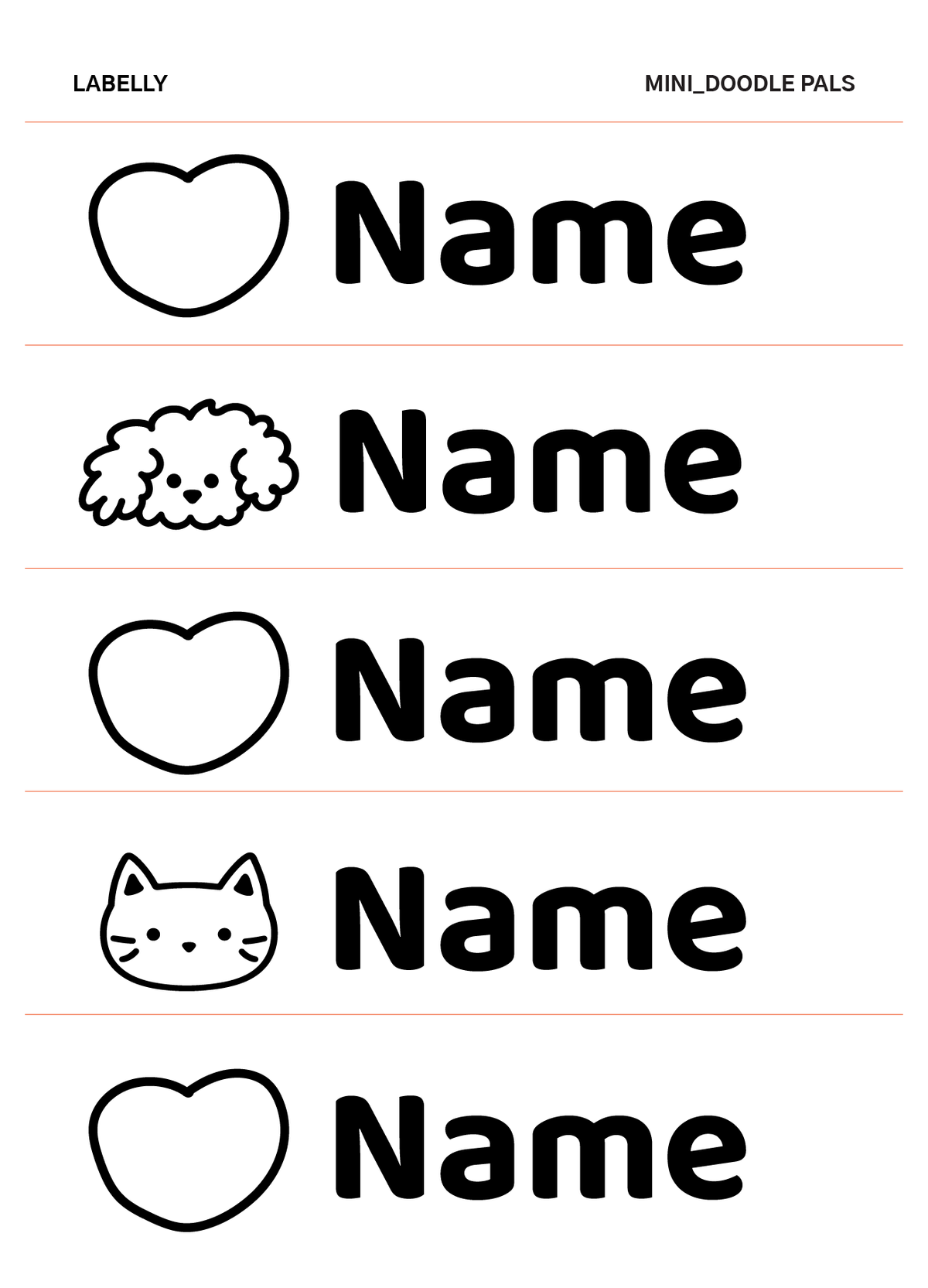 Mini Name Stickers