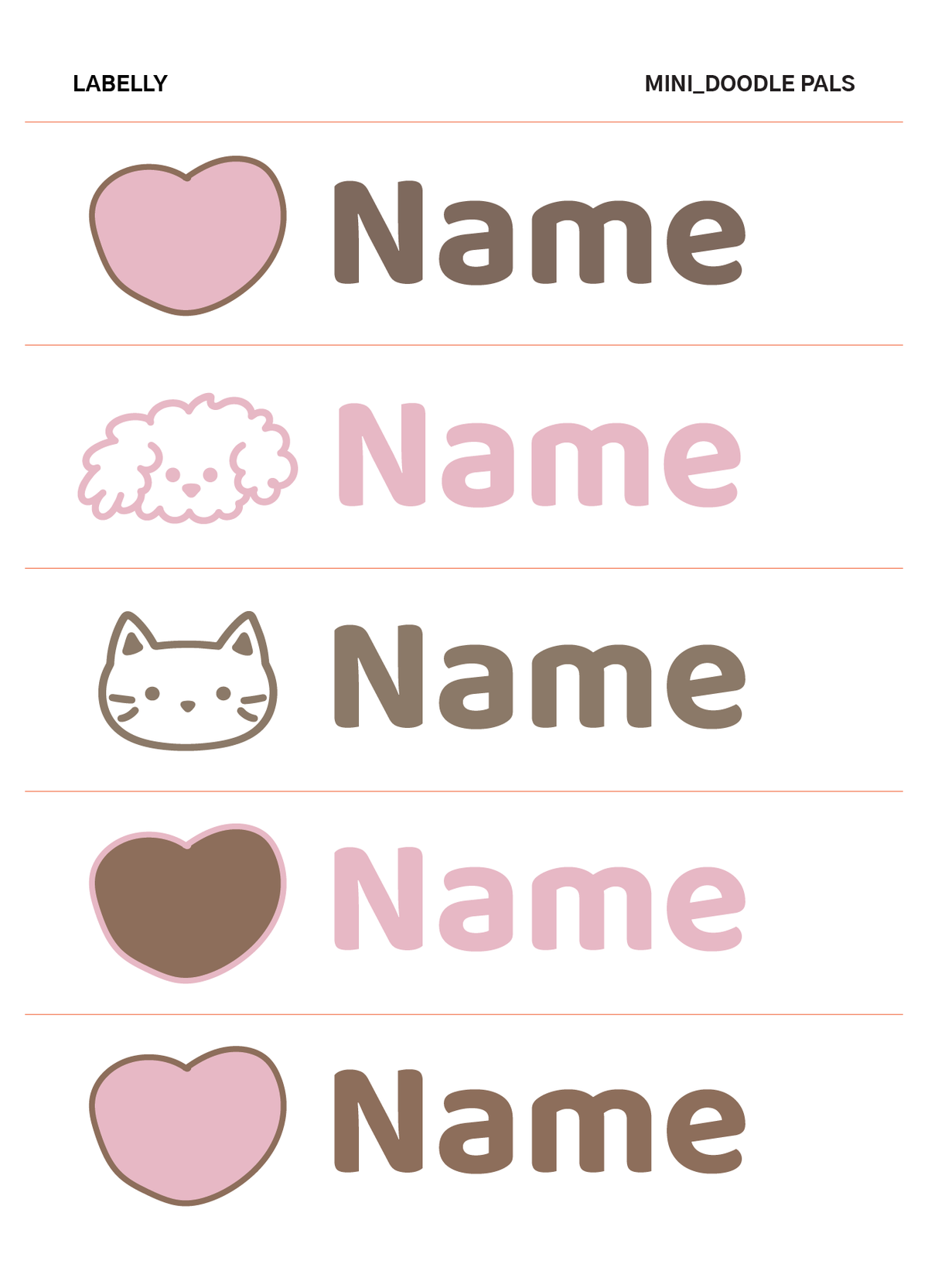 Mini Name Stickers