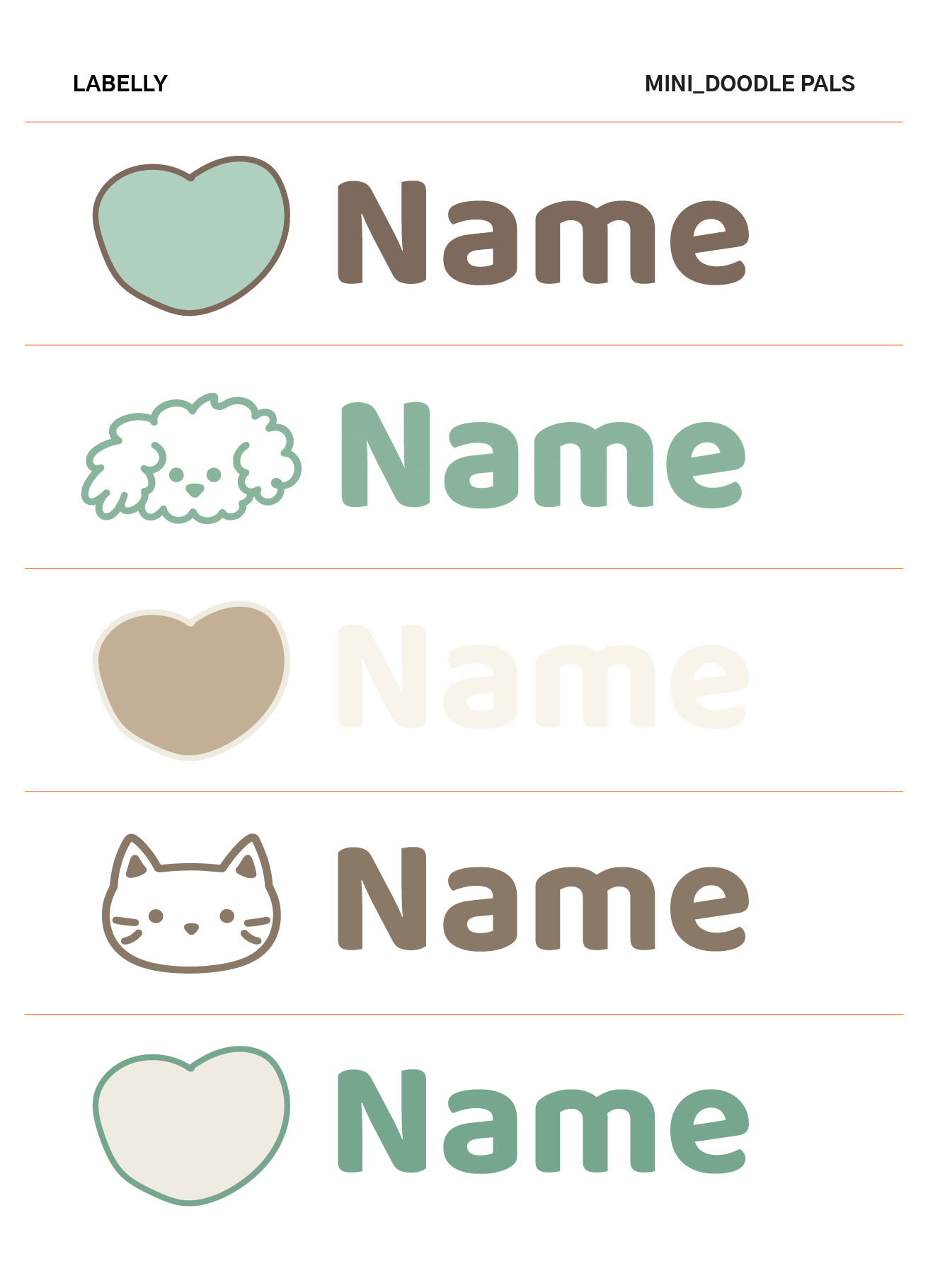 Mini Name Stickers