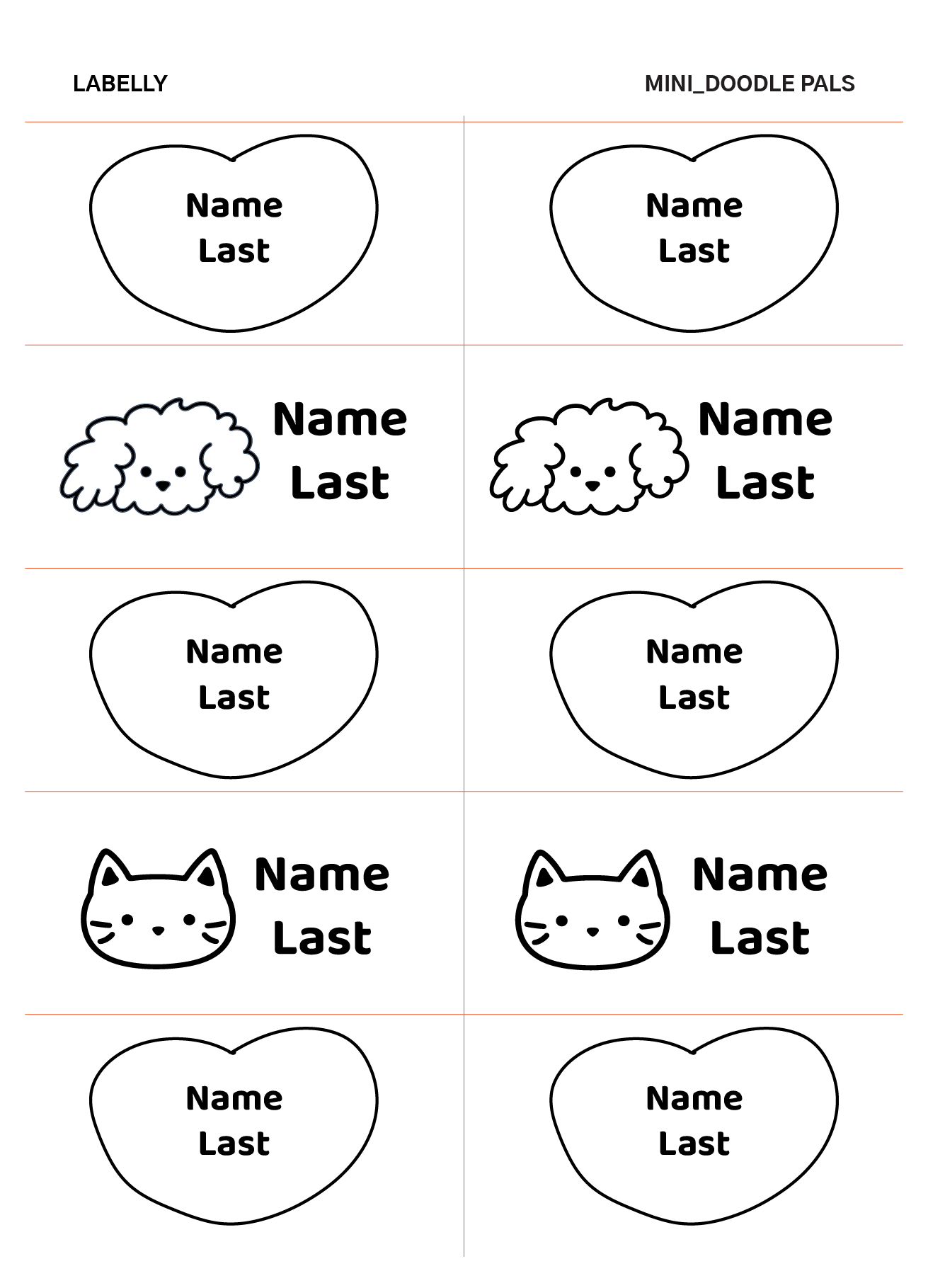 Mini Name Stickers