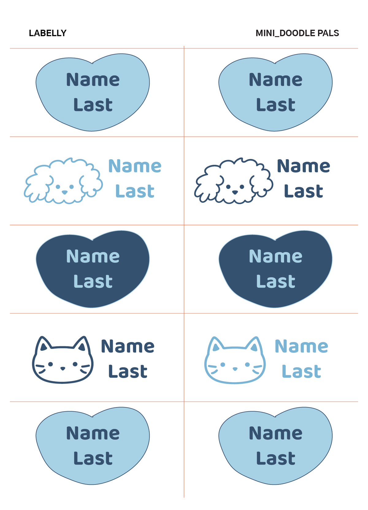 Mini Name Stickers