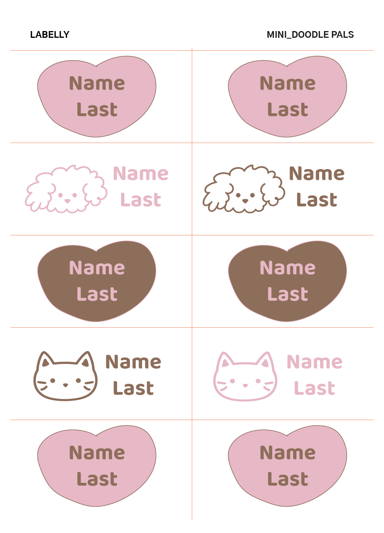Mini Name Stickers