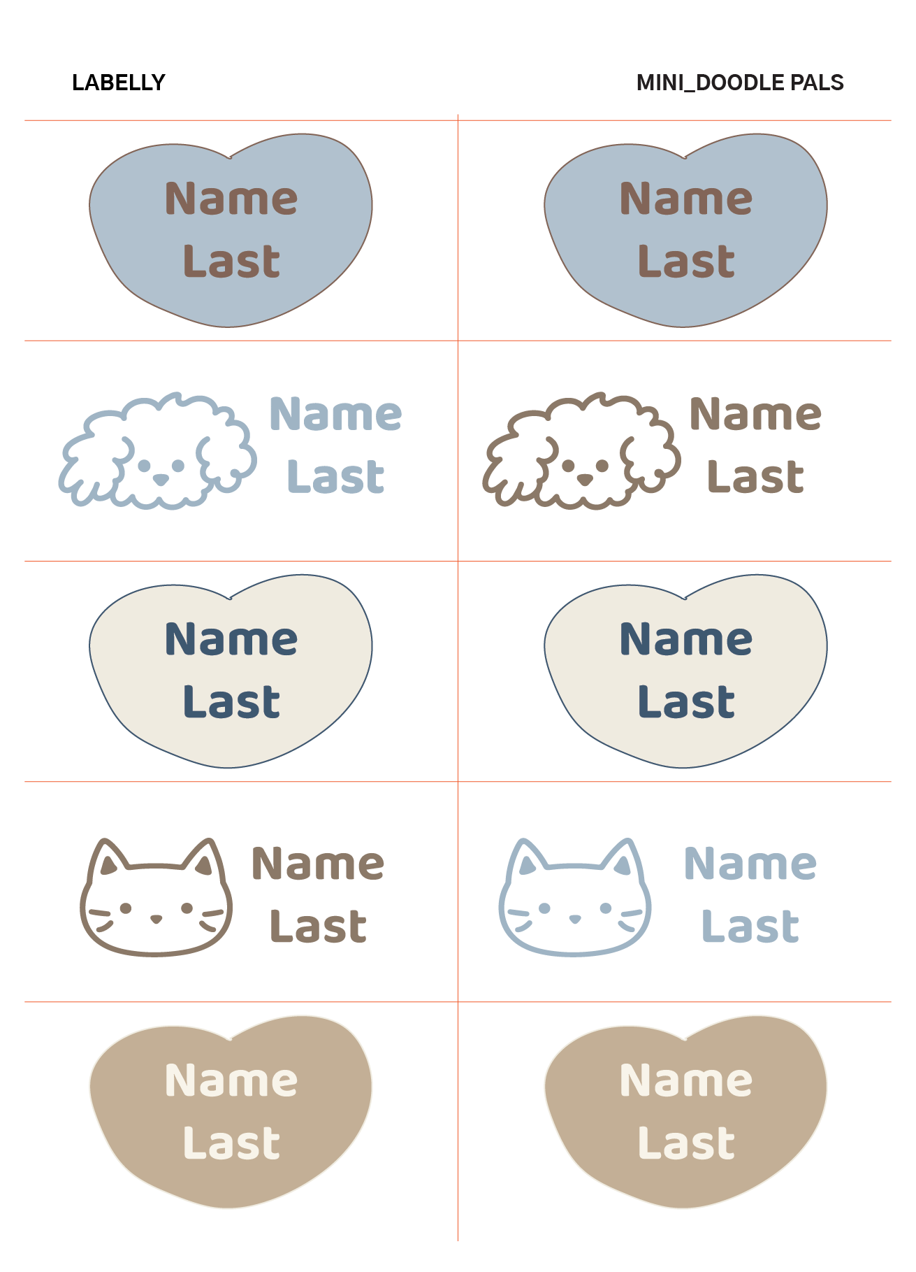 Mini Name Stickers