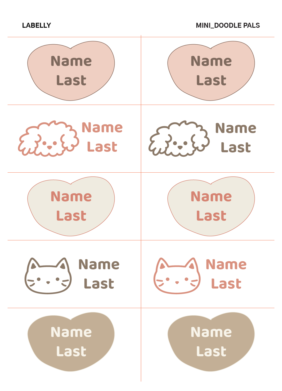 Mini Name Stickers
