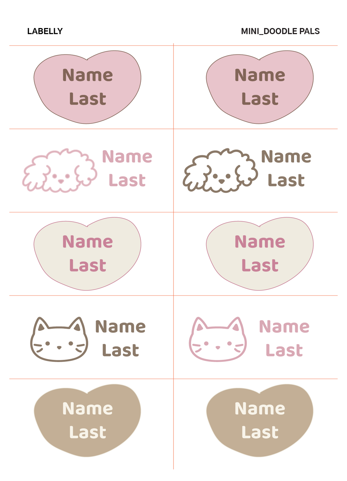 Mini Name Stickers
