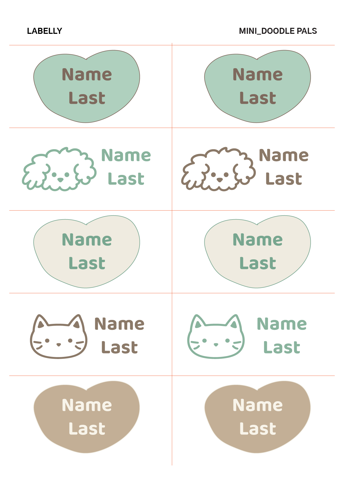 Mini Name Stickers