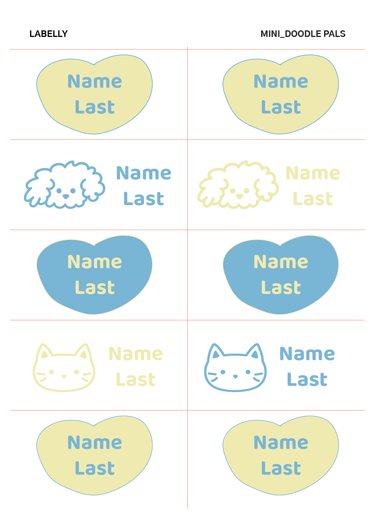 Mini Name Stickers