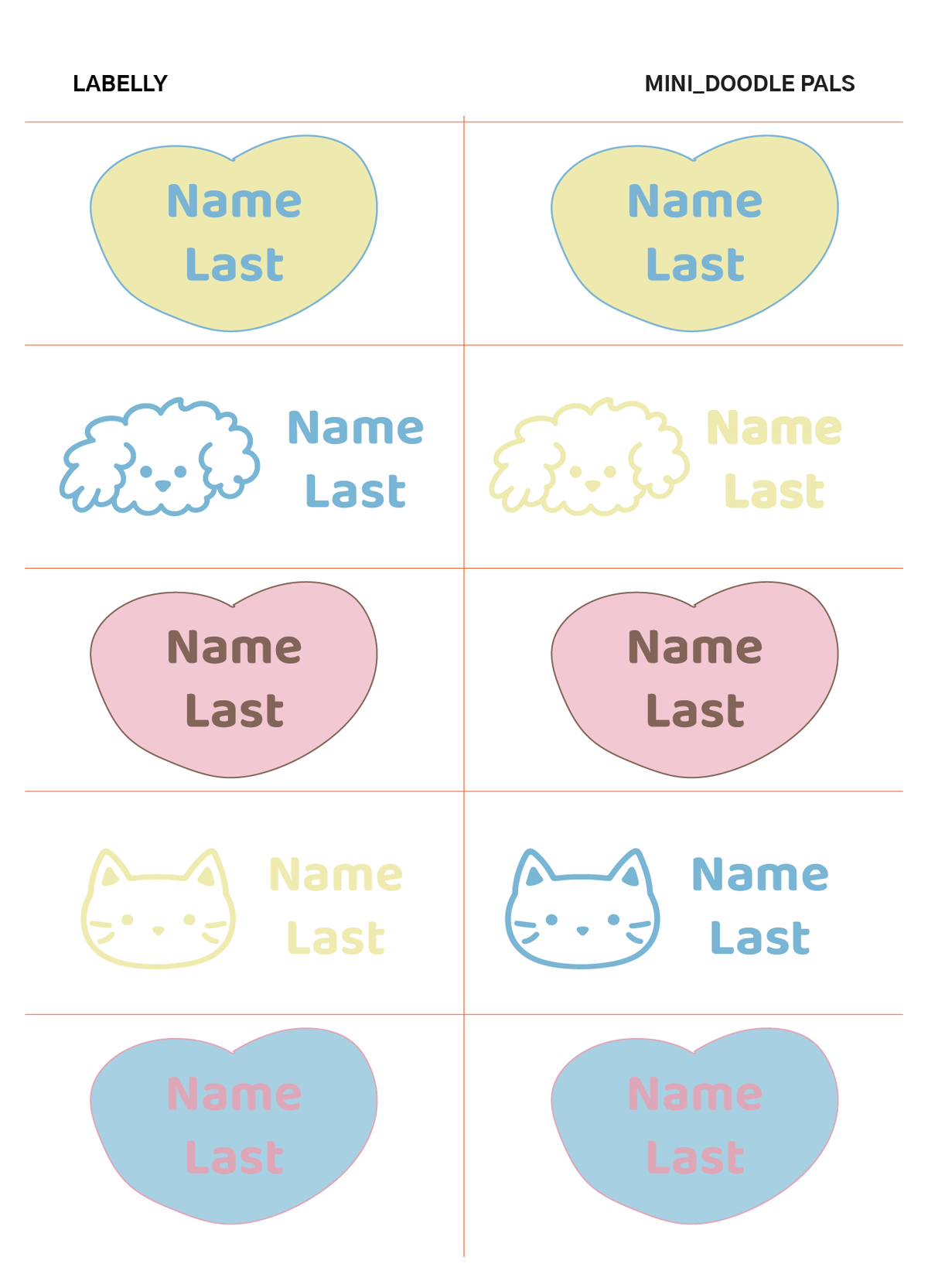 Mini Name Stickers