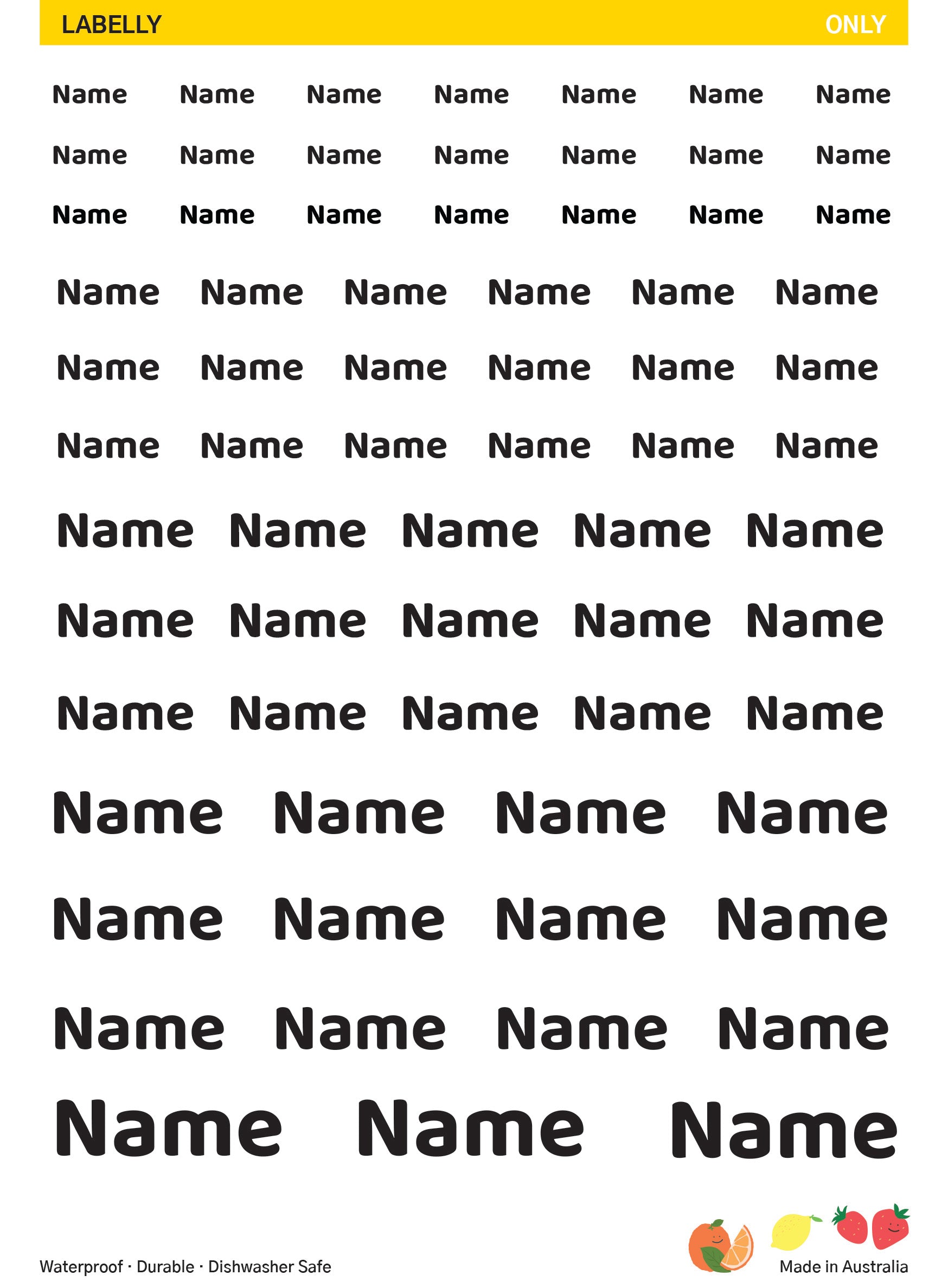 Name Only Stickers
