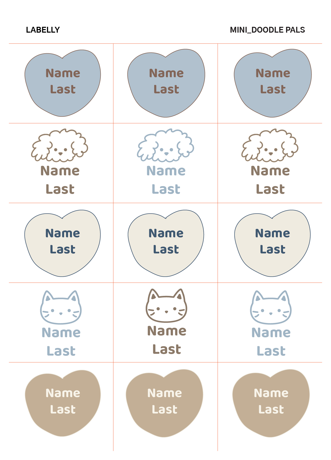 Mini Name Stickers