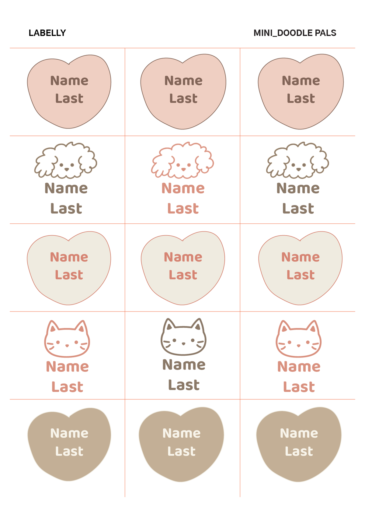 Mini Name Stickers