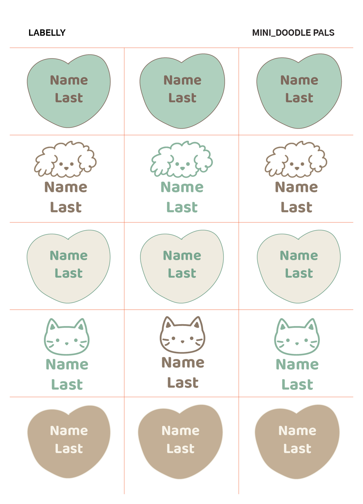Mini Name Stickers