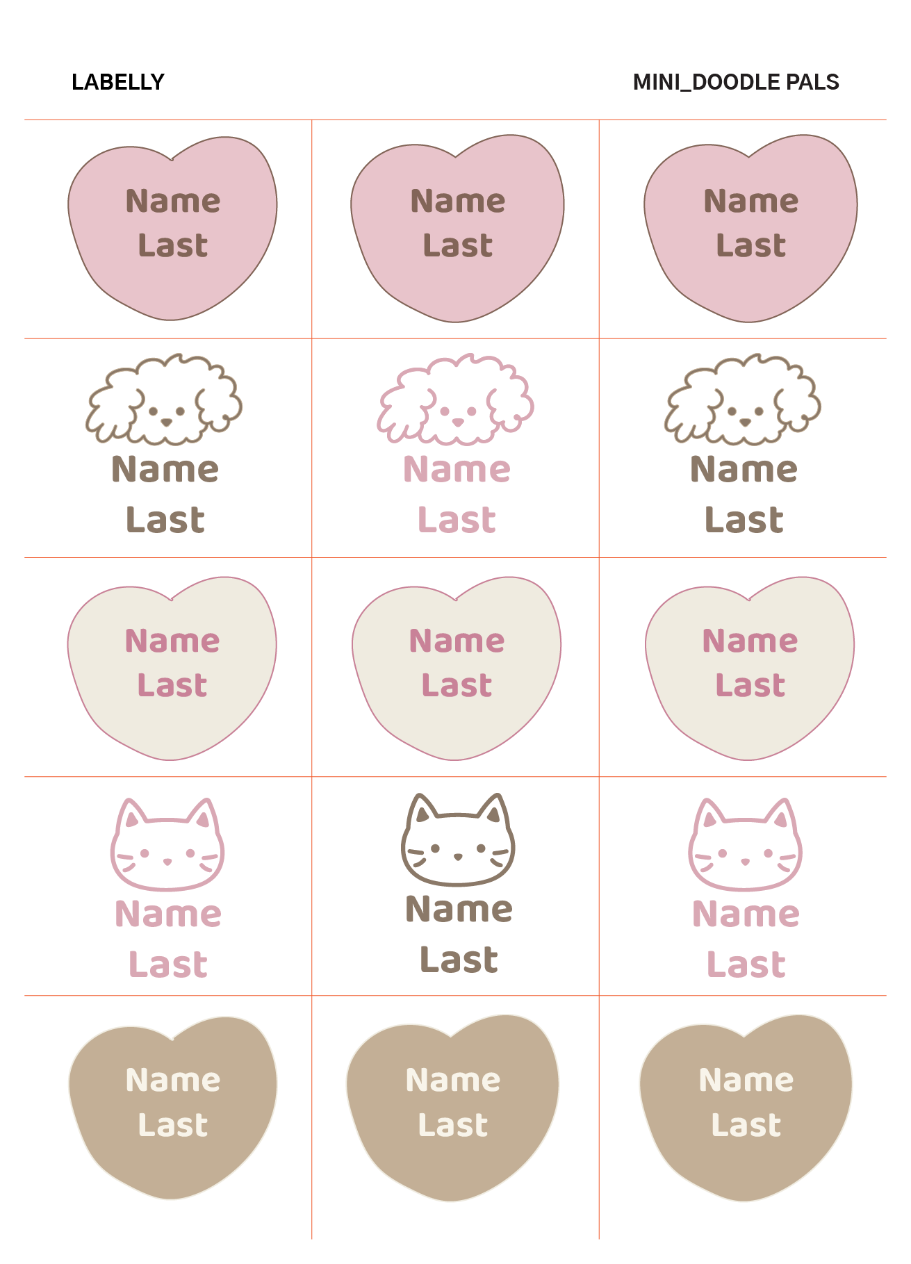 Mini Name Stickers