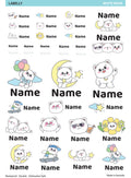 Personalised white bear 3D puffy waterproof name stickers