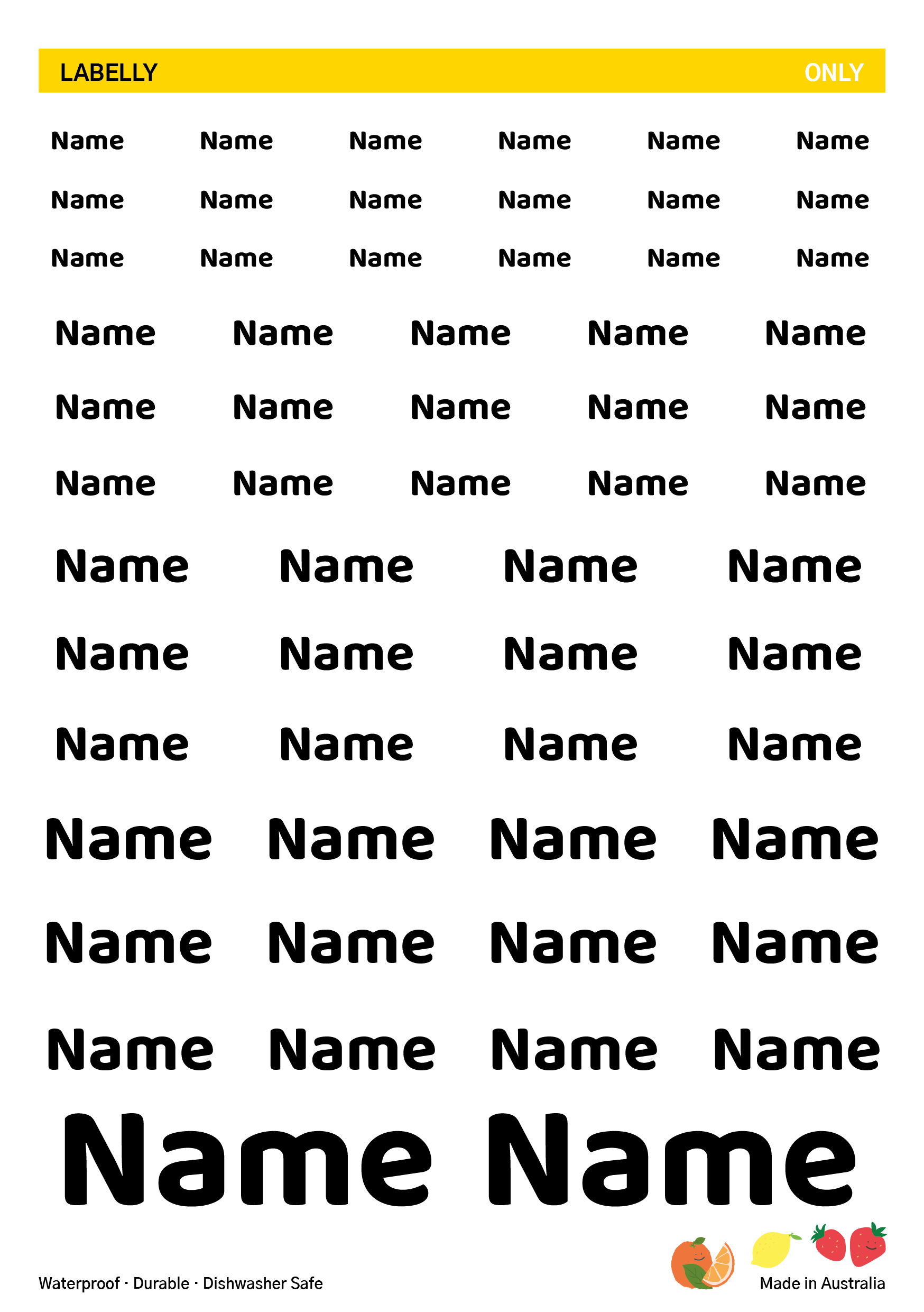 Name Only Stickers