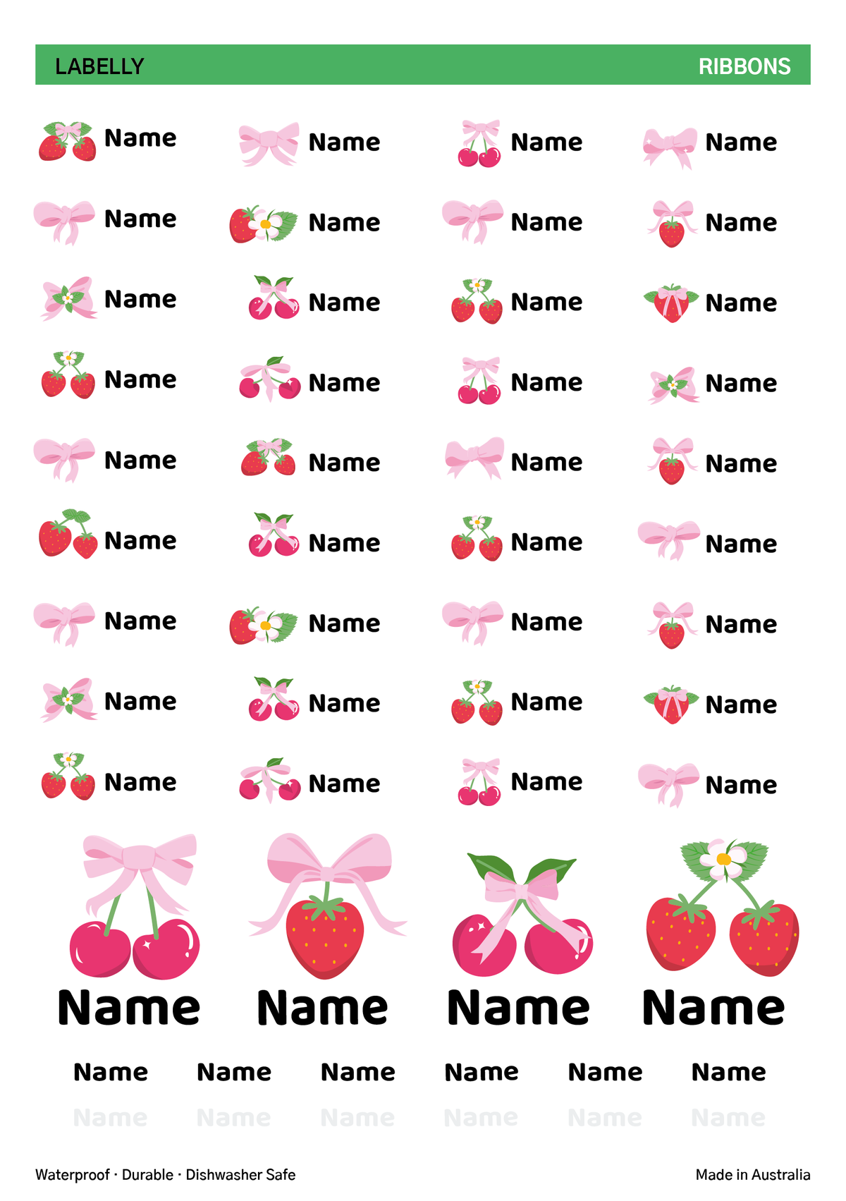 Ribbon Name Stickers
