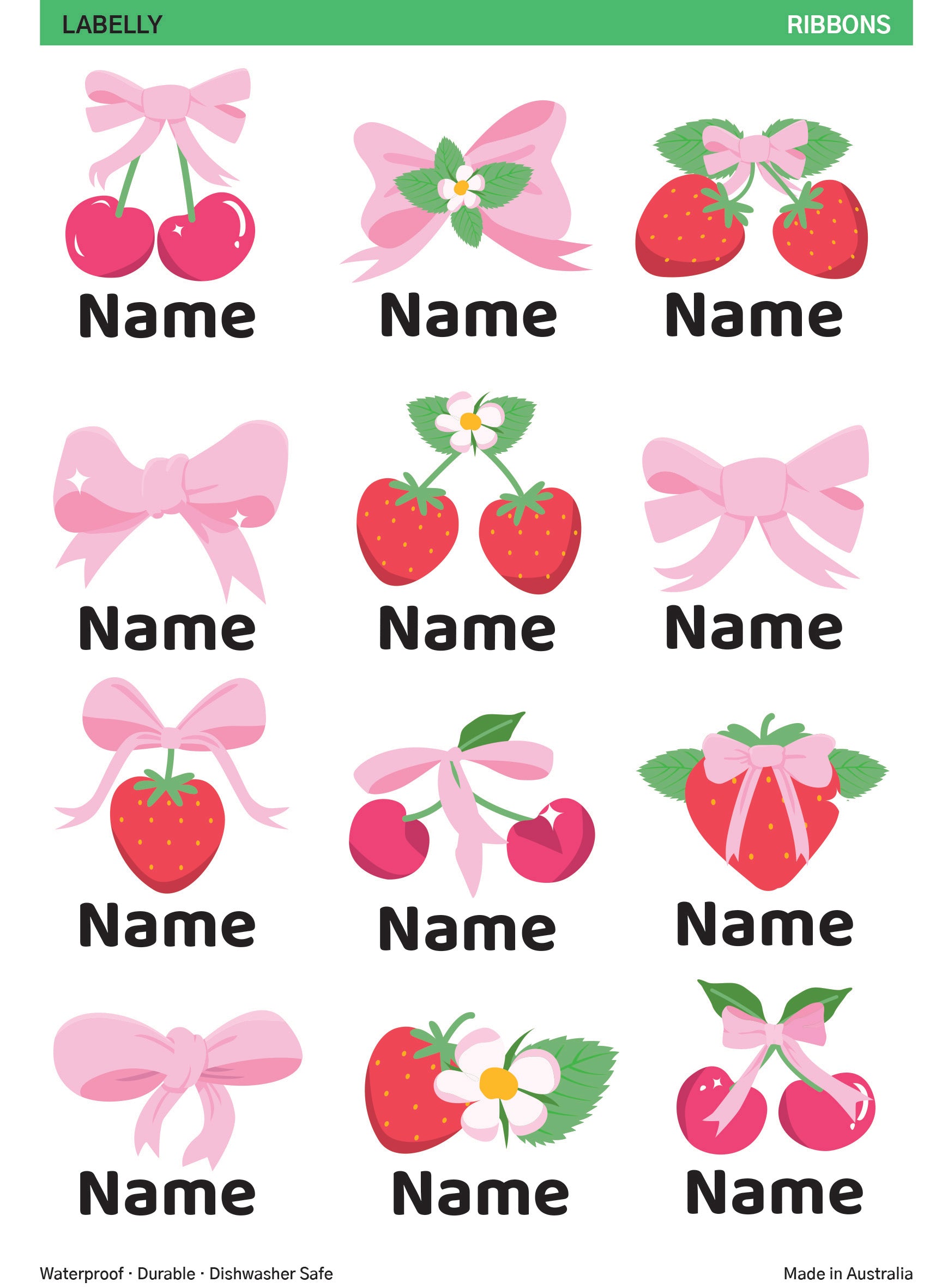 Ribbon Name Stickers