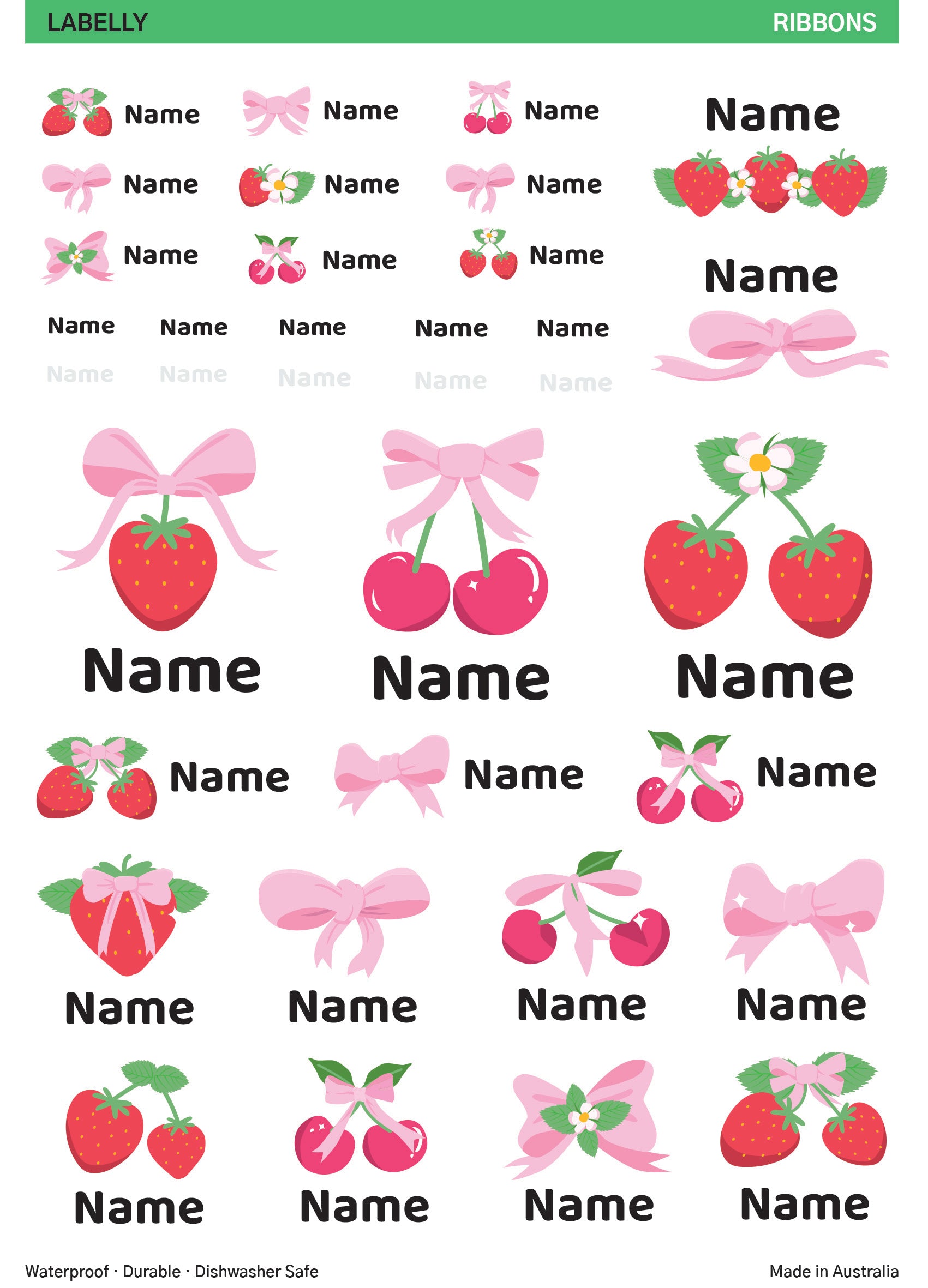 Ribbon Name Stickers
