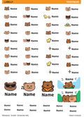 Teddy Bears Name Stickers