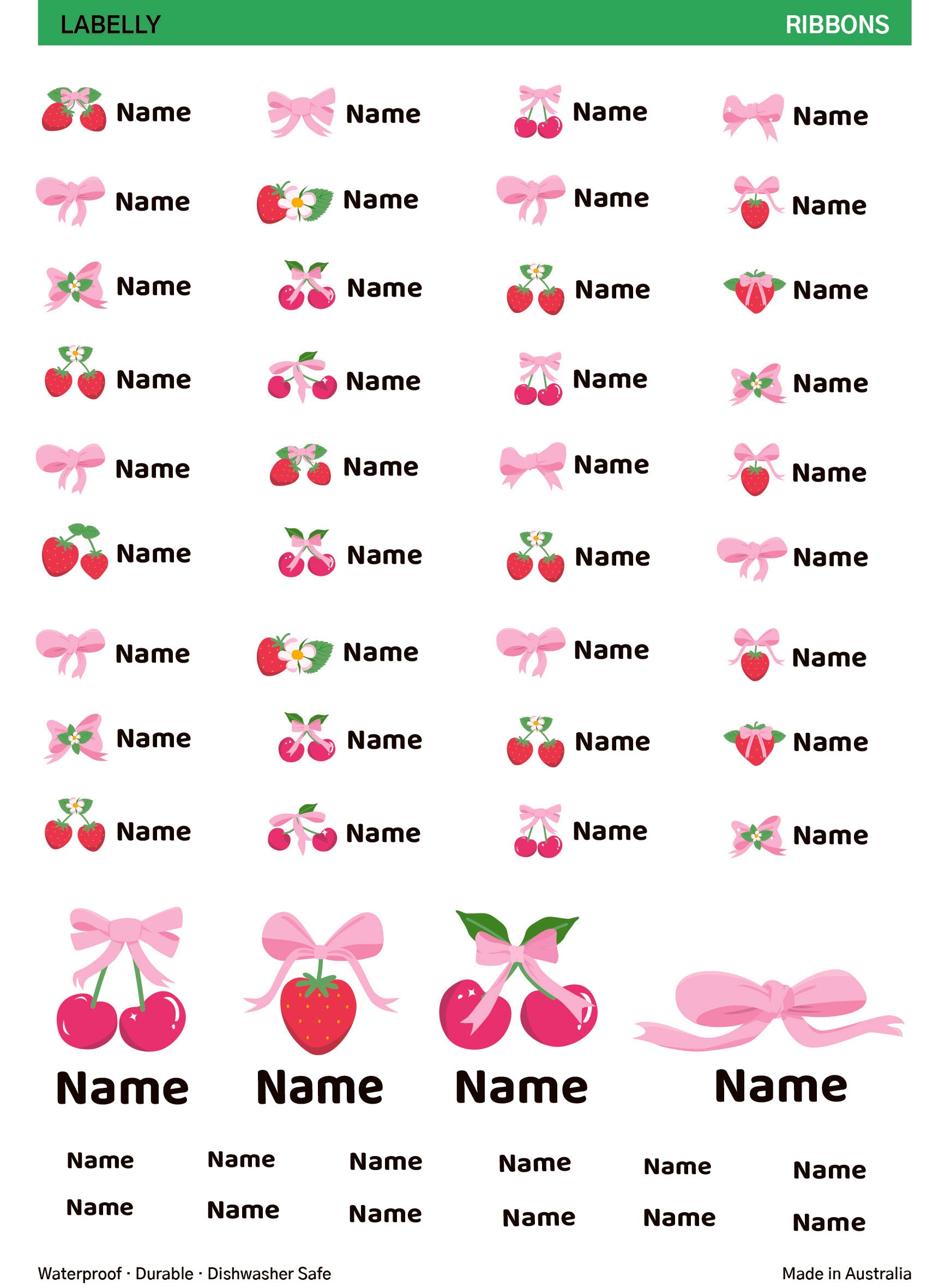 Ribbon Name Stickers